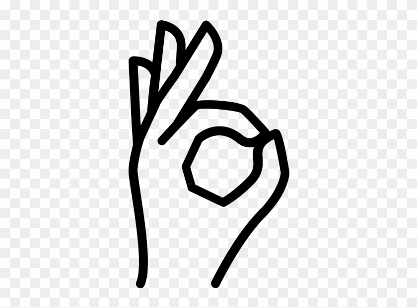 326 X 541 2 - Transparent White Ok Hand #1633572
