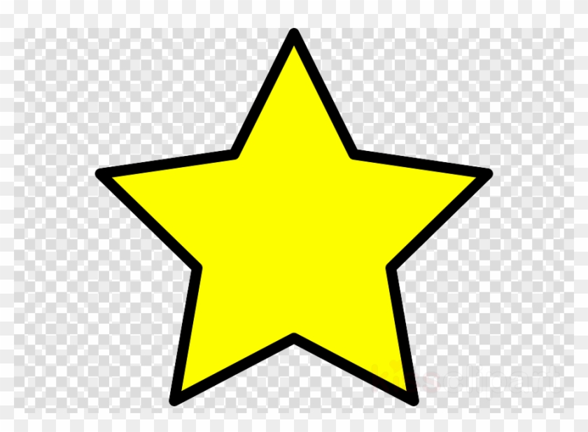 Yellow Star Clip Art Free Clipart Clip Art Christmas - Black Star Transparent Background #1633761