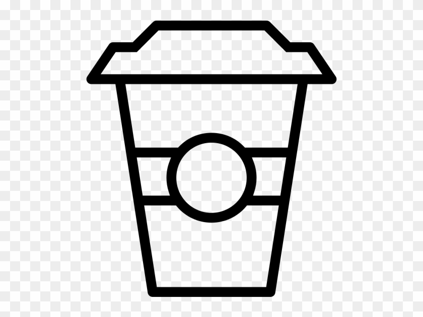 Paper Coffee Cup Outline - Shopping Cart Dollar Vector #1634040