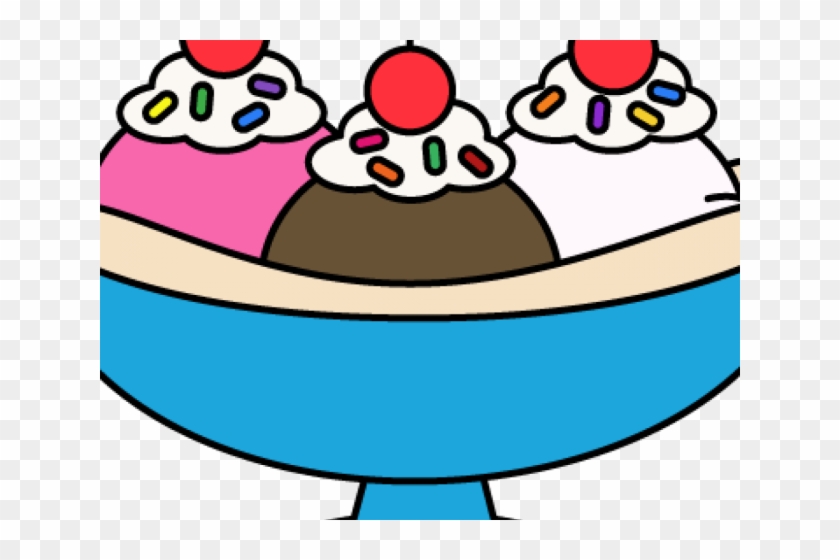 Sundae Clipart Birthday - Banana Split Sundae Clipart #1634311