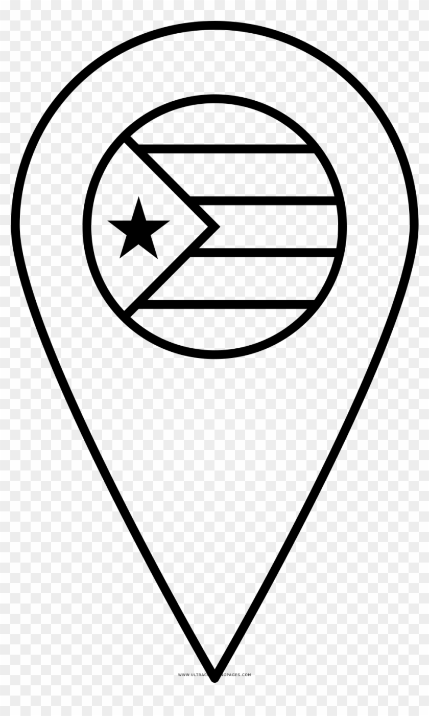Puerto Rico Coloring Page - Bandera De Puerto Rico Black #1634603