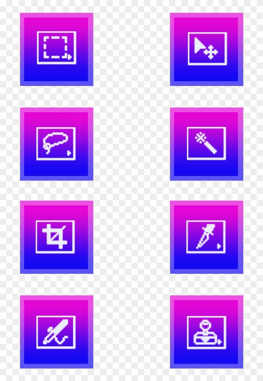 Blue Purple Gradient Icon Square Office Minimalistic - Icon #1634927