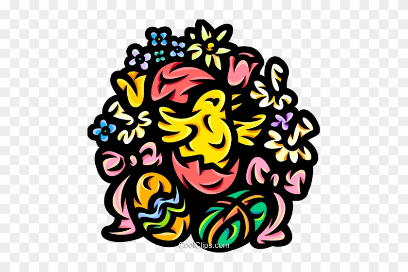 Chicks With Easter Eggs Royalty Free Vector Clip Art - Chicks With Easter Eggs Royalty Free Vector Clip Art #1635210