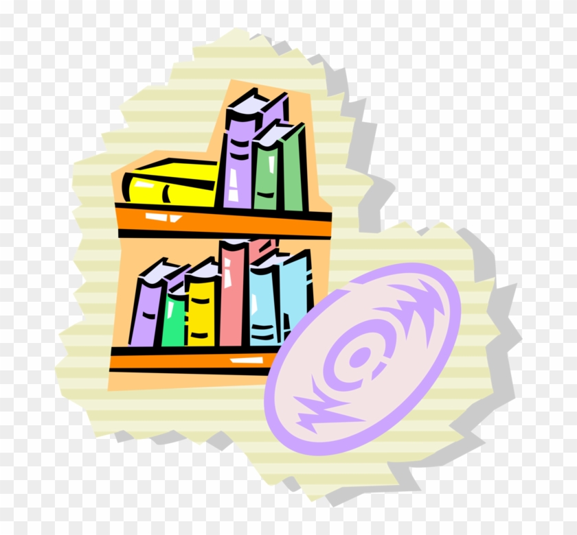 Clip Library Library Books On Image Illustration Of - Clip Library Library Books On Image Illustration Of #1635519