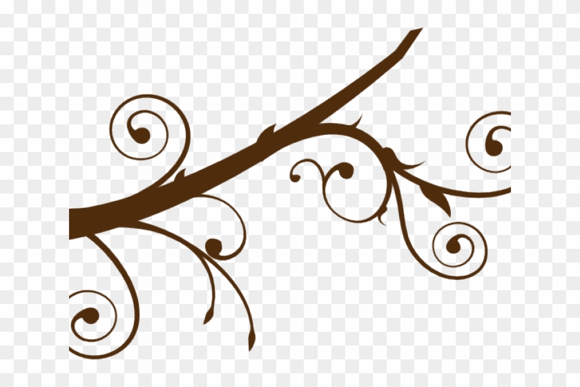 Branch Clipart Brown Tree - Tree Branch Vector Png #1635641