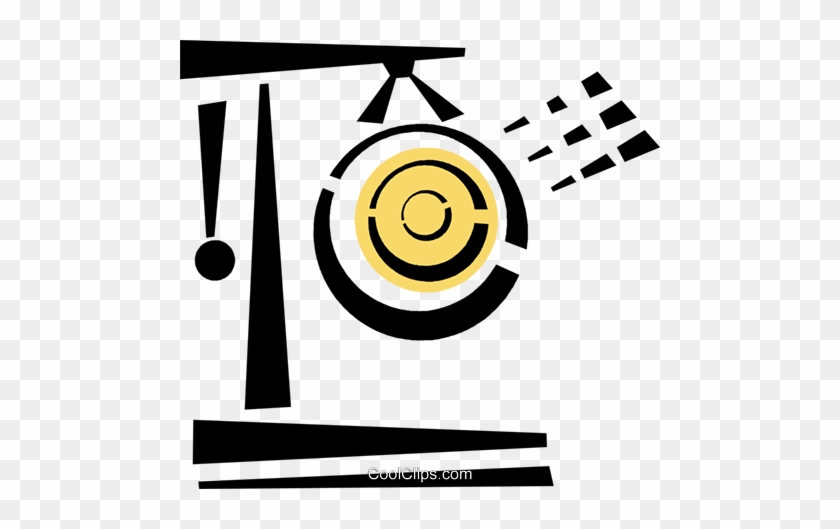 Gong Royalty Free Vector Clip Art Illustration - Circle #1636061