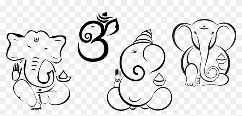 Clipart Mouse Ganesh - Line Drawing Simple Ganesh #1637297