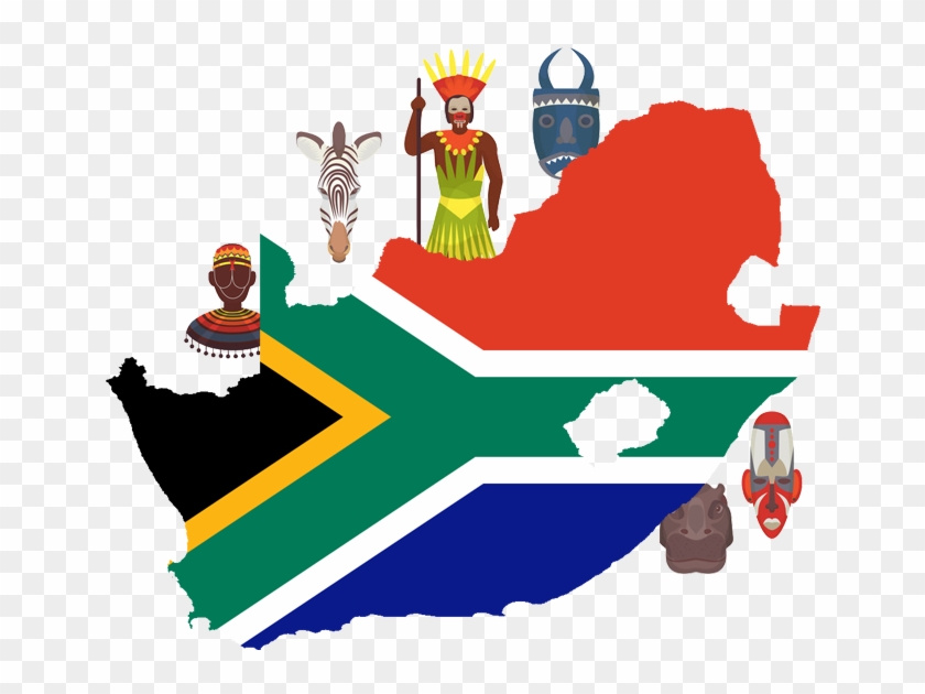 On Demand App Solution South Africa - South African Flag Country Shape #1637355