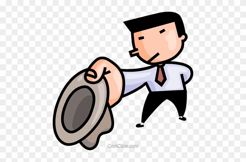 Businessman With A Hat Royalty Free Vector Clip Art - Businessman With A Hat Royalty Free Vector Clip Art #1637515