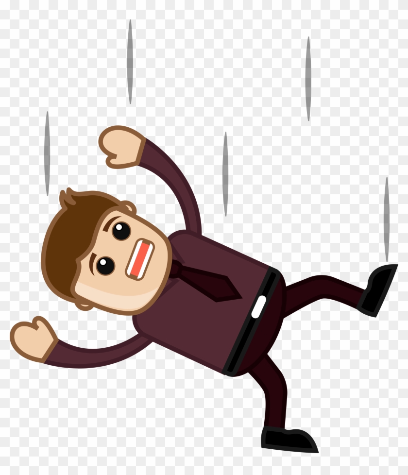 Cartoon People Falling Down - Falling Clipart Png #1637702