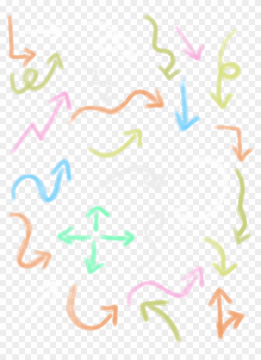 Hand Drawn Arrows Arrow Elements Colorful Png And Psd - Hand Drawn Arrows Arrow Elements Colorful Png And Psd #1638135