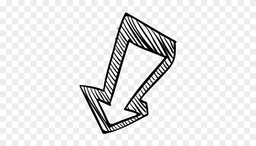 Down Arrow Sketch ⋆ Free Vectors Logos Icons And Photos - Arrow Sketch Vector Png #1638143