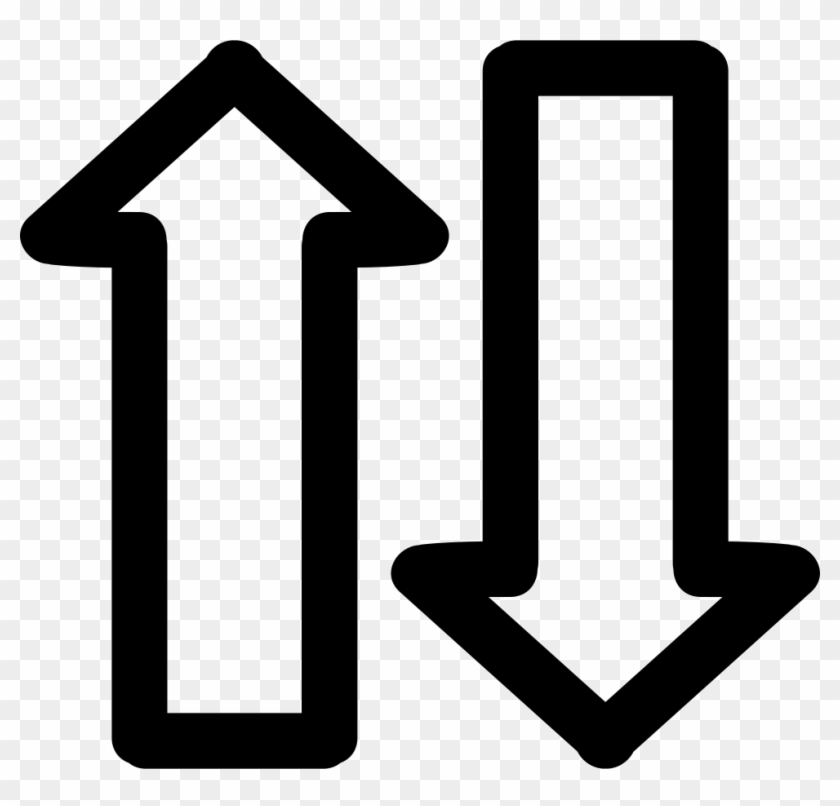 Up And Down Hand Drawn Arrows Couple Comments - Clipart Black And White Opposite #1638147