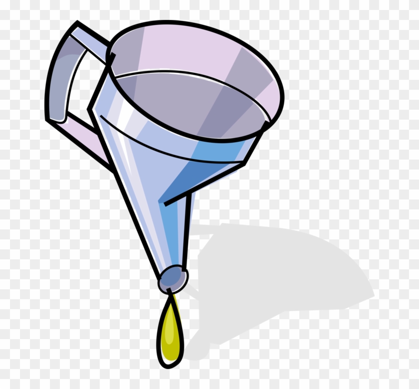 Vector Illustration Of Funnel Channels Liquid With - Vector Illustration Of Funnel Channels Liquid With #1639145