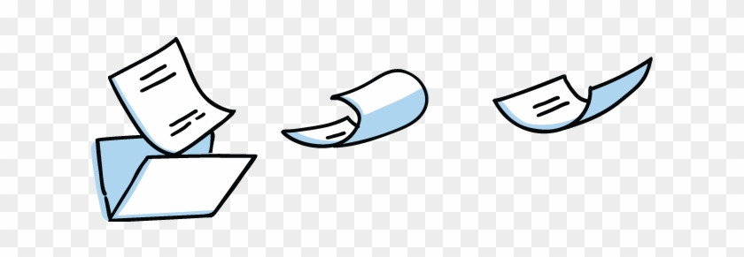 Illustration Of Pieces Of Paper Fluttering Out Of An - Illustration Of Pieces Of Paper Fluttering Out Of An #1640590