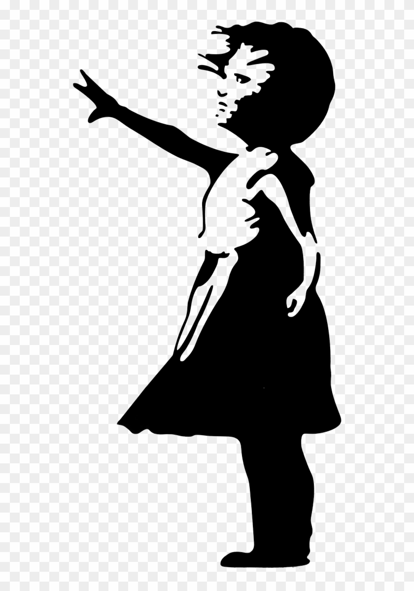 Girl With Balloons Stencil #1640719