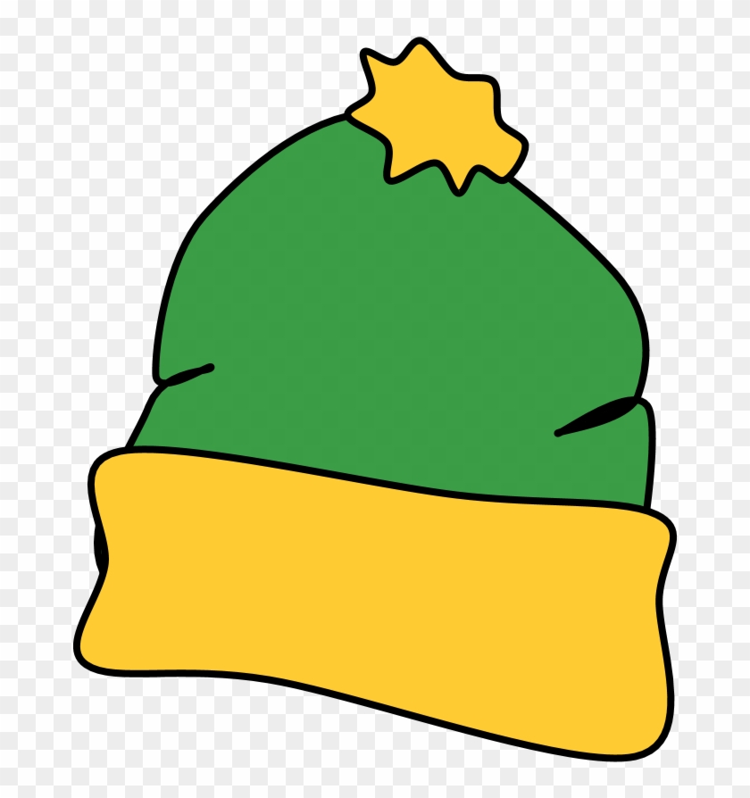 Hat, Winter, Green, Yellow, Style 2, - Hat, Winter, Green, Yellow, Style 2, #1641007