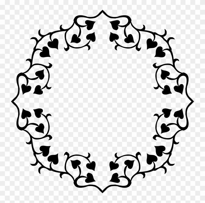 Borders And Frames Art Drawing - Leaf Borders Black And White Clipart #1641646