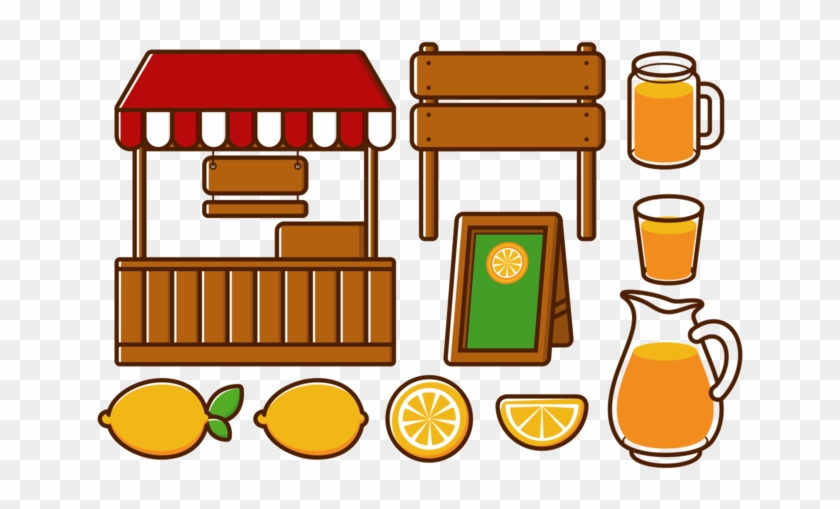 Liquid Clipart Lemonade Day - Cartoon Lemonade Stand Png #1641735