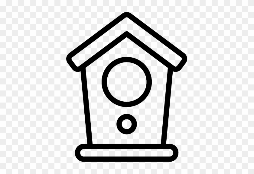 Birdhousefrontpge - Bird House Clipart Black And White #1642295