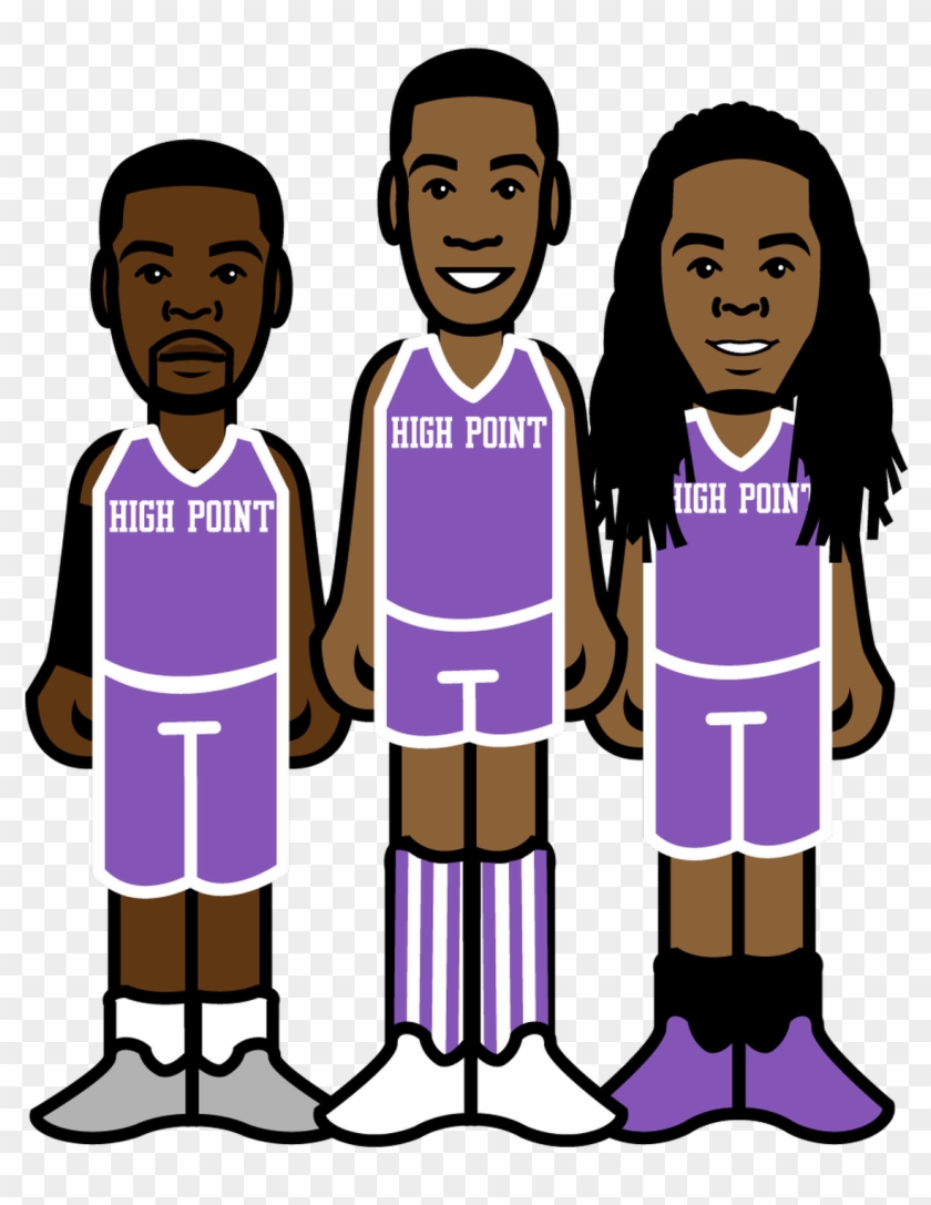 Imaginary All Time Big South Conference 3 On 3 Basketball - Cartoon #1644421