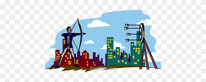 Metaphor Man Shooting Arrow, Archer Royalty Free Vector - Metaphor Man Shooting Arrow, Archer Royalty Free Vector #1644803