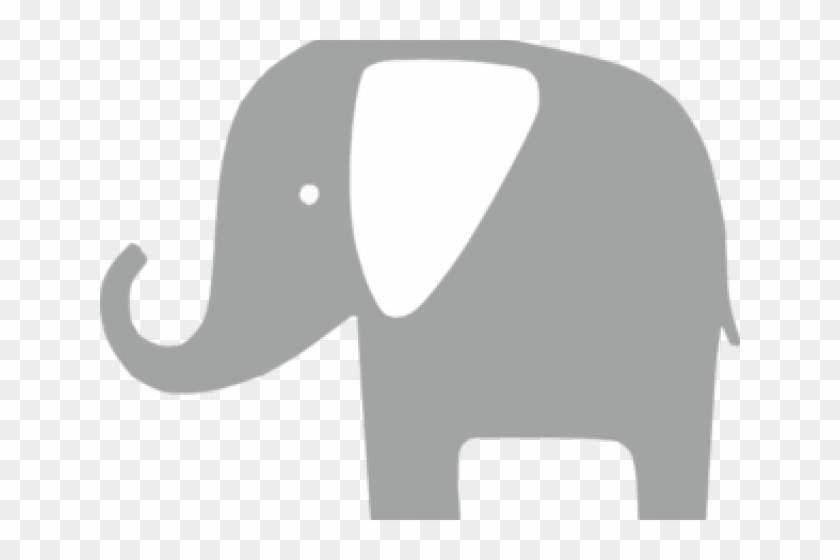 Elephant Clipart Simple - Cute Elephant Silhouette Clip Art #1644842