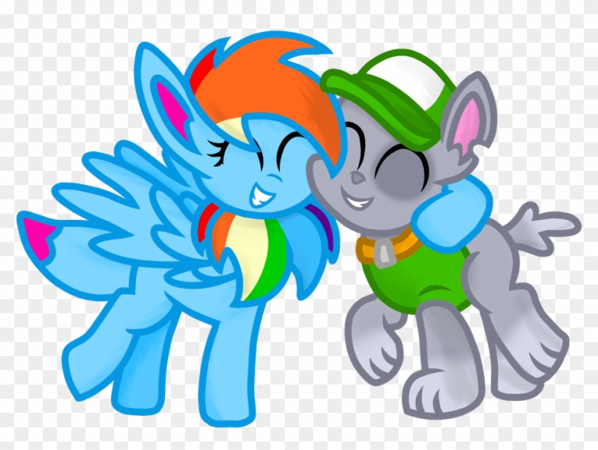 Paw Patrol Rocky And Rainbow Eevee - Cartoon #1645142