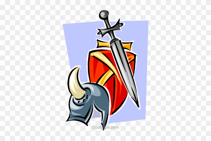 Medieval Weaponry Royalty Free Vector Clip Art Illustration - Cartoon #1645532