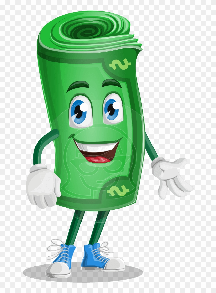Monney Green Vector Cartoon Character - Money Character Png #1647115