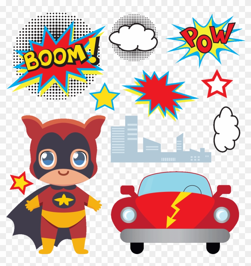 Sticker Garcon Super Heros Ambiance Sticker Col Sand - Cartoon #1647988