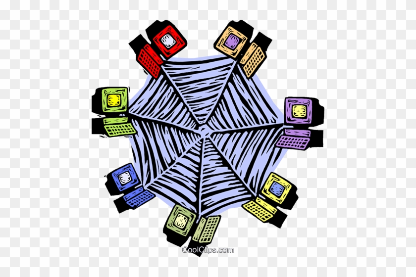 Business / Networking Royalty Free Vector Clip Art - Technology Works In Digital Signature #1648844