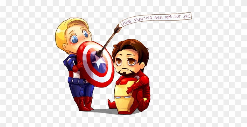 Sekra Superhusbands Hawkeye Art Superhusbands Art Funny - Stony Avengers Chibi #1649168