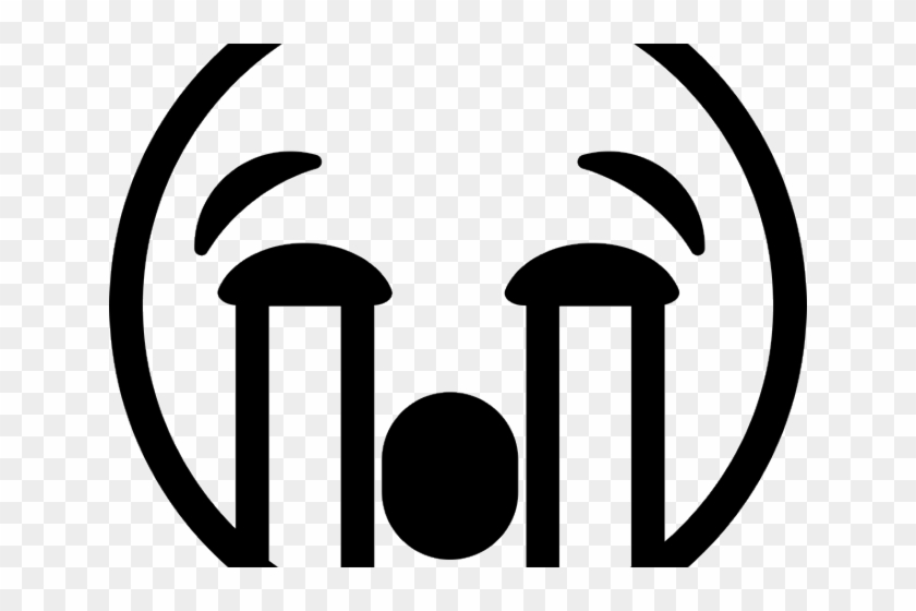 Crying Emoji Clipart Loudly Crying - Black And White Cry Face Emoji #1649394