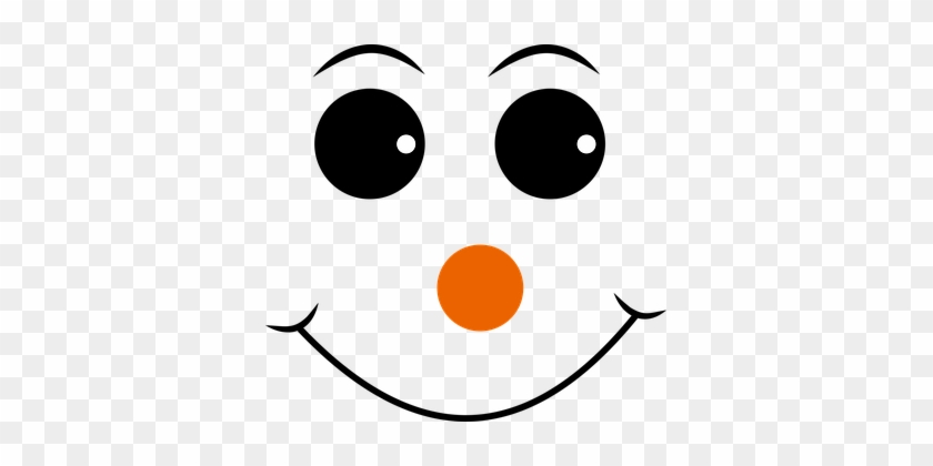 Red Nosed, Smiley, Face, Emoji, Emoticon - Snowman Face Stencil Printable #1649405