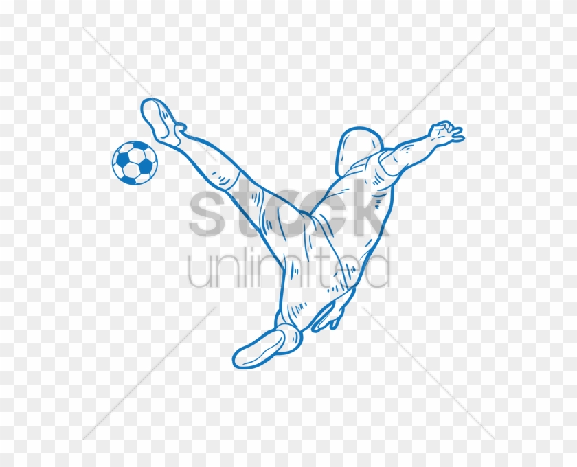 Banner Free Kick Drawing At Getdrawings Com Free For - Draw A Soccer Player Doing #1649642