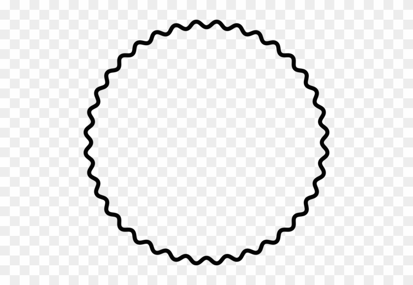 Scallop Frame Public Domain Vectors Rh Publicdomainvectors - Frame Redondo Preto Png #1650172