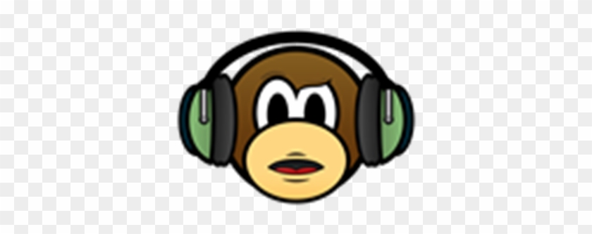 A Lime Green Roblox Limegreen - Monkey With Headphones #1650843