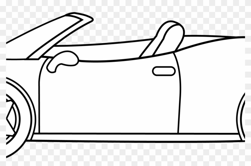 Race Car Outline Clip Art Cliparts - Sports Car Clip Art Black And White #1651475