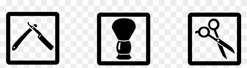 Certified Upscale Barber Shop - Barber Tools Silhouette #1653602