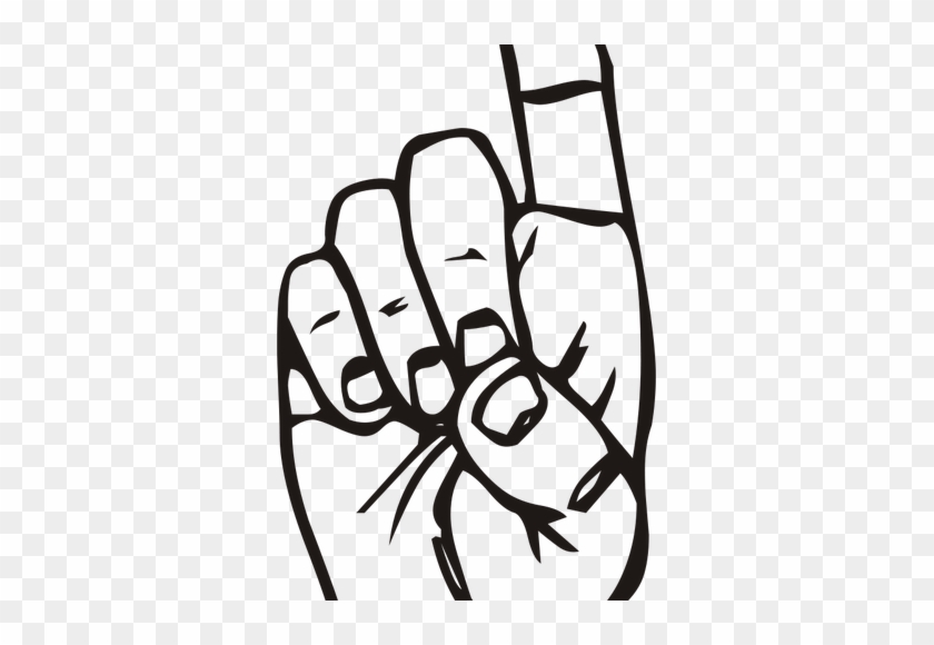 Index Finger Pointing Clipart - Finger Pointing Up Vector #254399