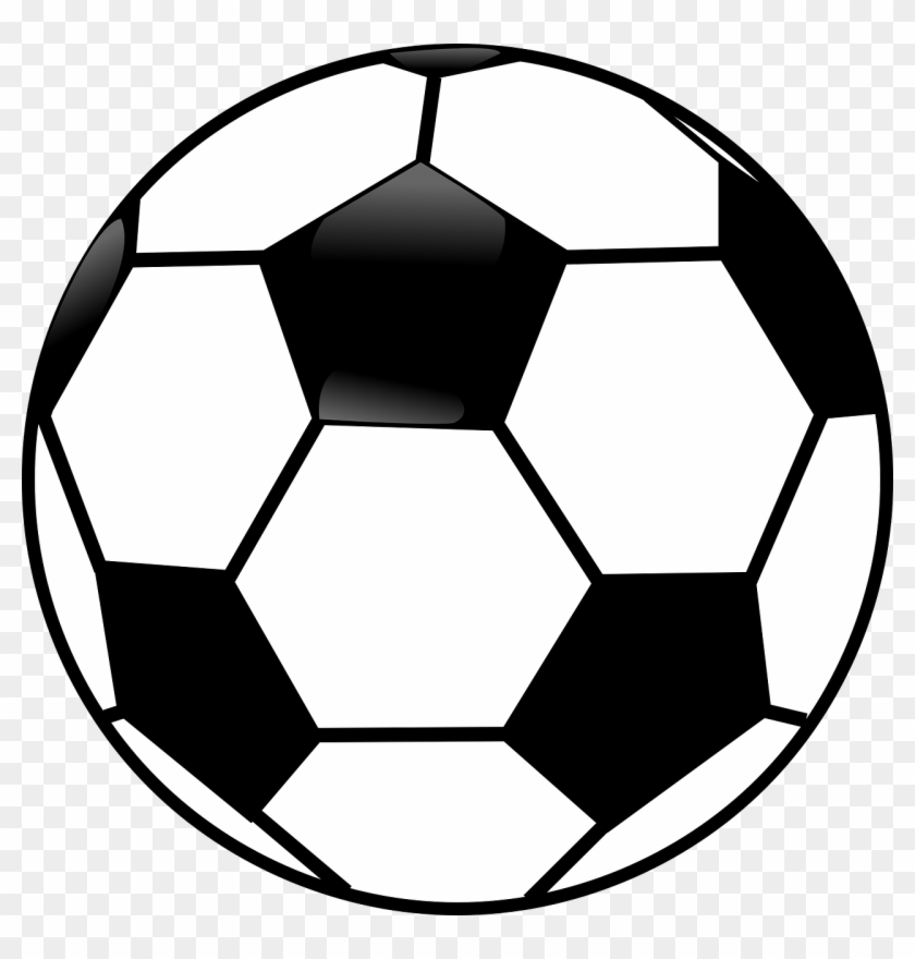 Sports Clipart Black And White Black And White Soccer - Black And White Soccer Ball #255154