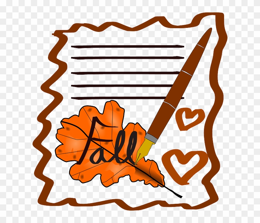 Autumn, Fall, Pen, Filler, Fountain Pen - Clip Art #256265