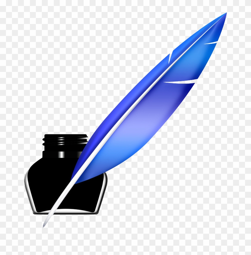 Paper Quill Fountain Pen Inkwell Clip Art - History Of Writing Instruments #256340