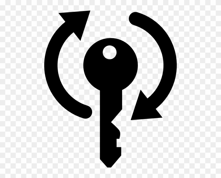Refresh Key Icon Clip Art At Clker - Free Vector Key Icon #256526