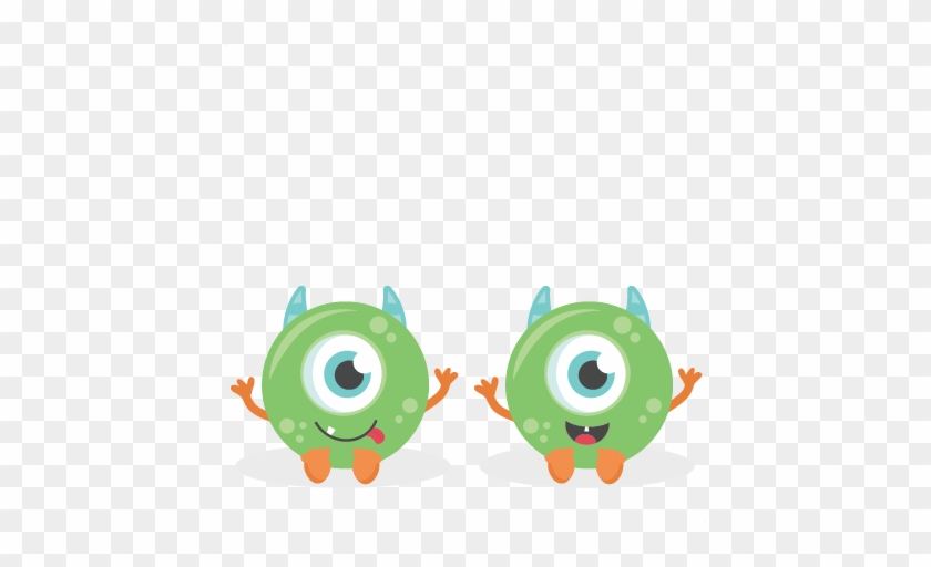Twin Baby Boy Monsters Svg Scrapbook Cut File Cute - Scalable Vector Graphics #257178
