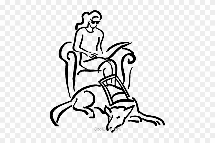 Blind Person With A Seeing Eye Dog Royalty Free Vector - Illustration #1656984