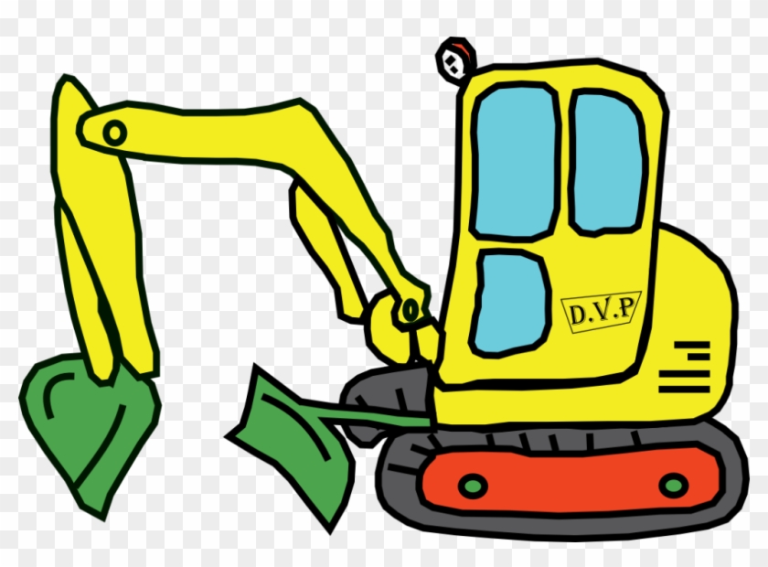 Daves Digger - Grävskopa Tecknad #1657419