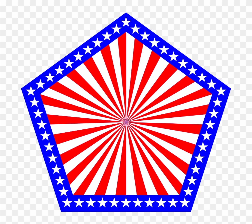 Clipart - Amerigon - Us Flag Pentagon Shape #1658624