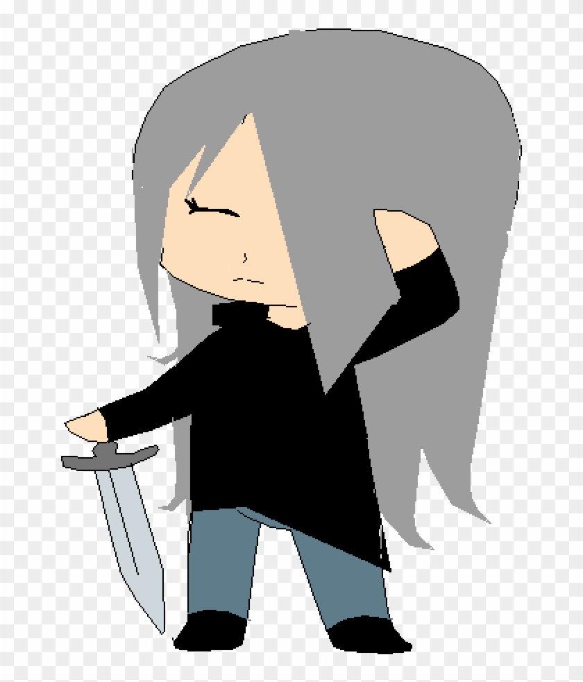 Chibi Silver With A Sword - Cartoon #1659151